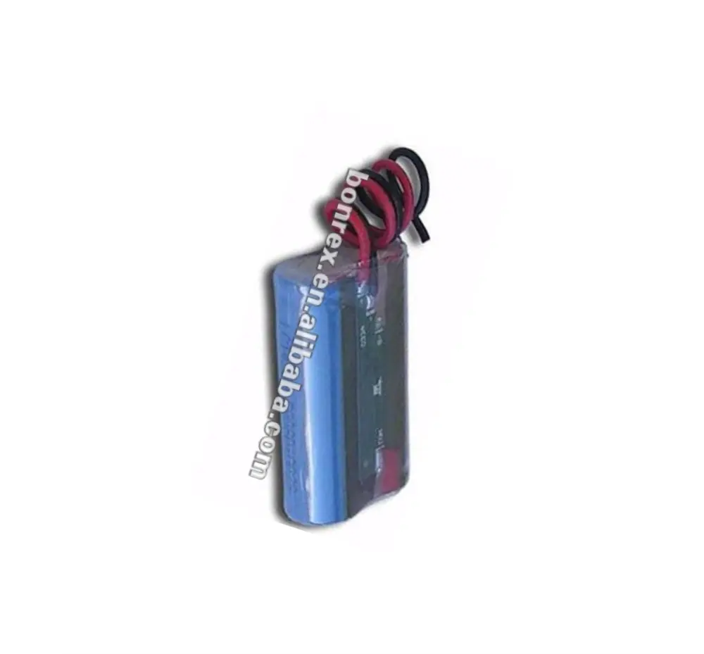 Custom Ultra High Energy Li-Ion 14500 Battery: 7.4V 750mAh (5.55wh) battery module with 2 wires