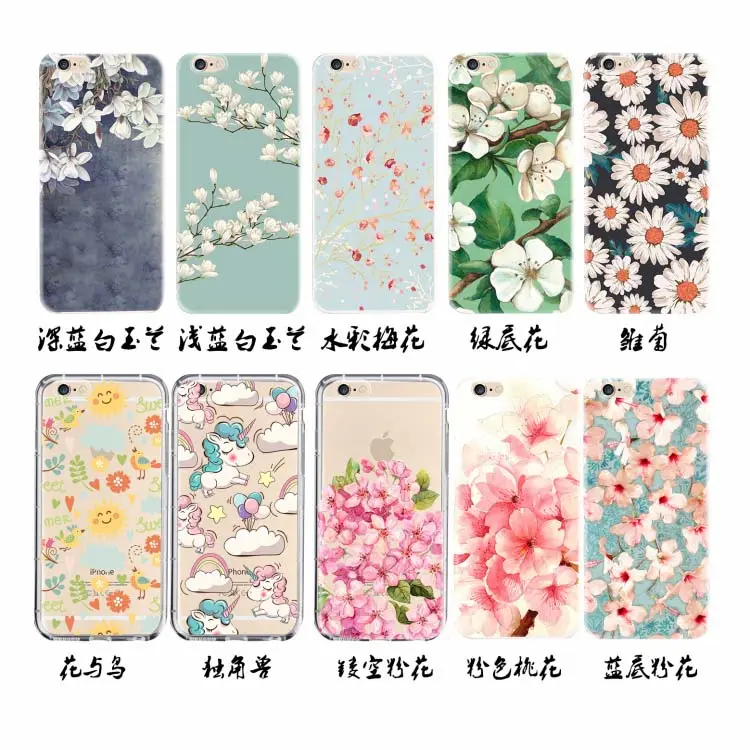 Penutup Telepon Bening Daur Ulang, untuk Casing iPhone 8 Flower Daisy Camellia Blossom Cover UNTUK iPhone 8 Disesuaikan Tahan Air 3D