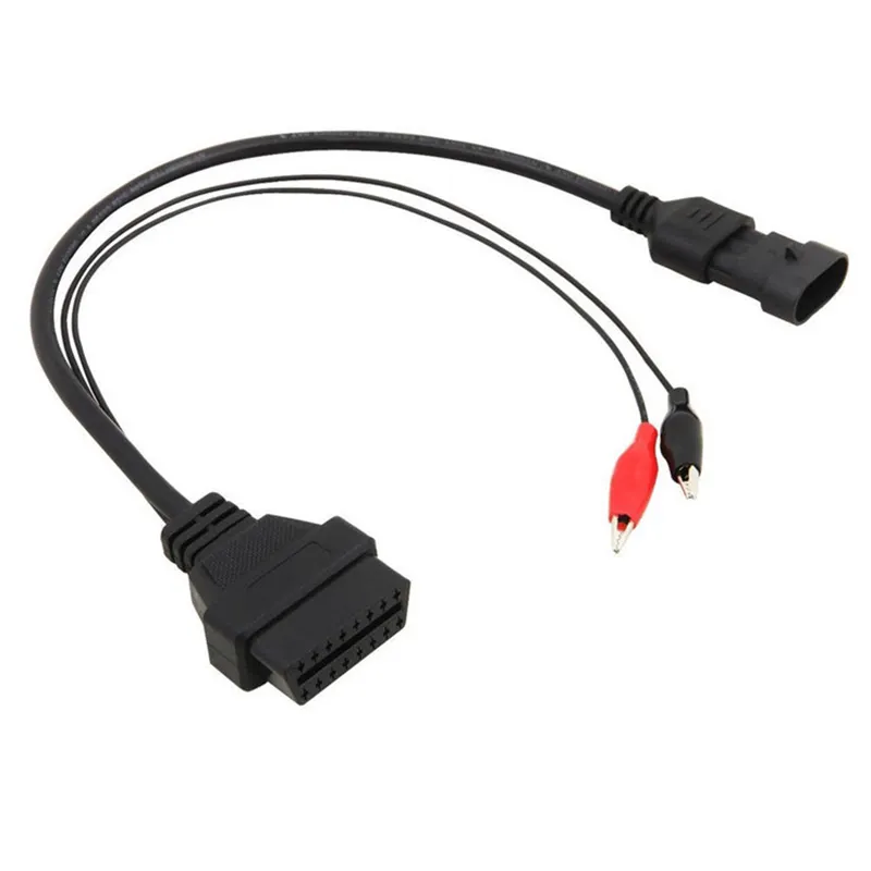 3 Pin to16 Pin OBD2 obd-II connector Car Motorbike OBD Cable Replacement For Fiat 3pin For Lancia Alfa Romeo Ducati