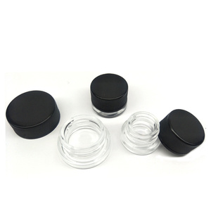 Vaso per coperchio resistente da 5ml con contenitore <span class=keywords><strong>in</strong></span> <span class=keywords><strong>vetro</strong></span> tondo piccolo 3g 5g 7g bianco trasparente all'ingrosso - Product Image 3