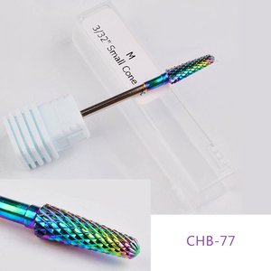 Fraises en carbure de tungstène arc-en-ciel revêtement nano foret rond clous 3/32 "mèches pour manucure outil de <span class=keywords><strong>moulins</strong></span> à <span class=keywords><strong>ongles</strong></span> professionnel SAD06 - Product Image 5