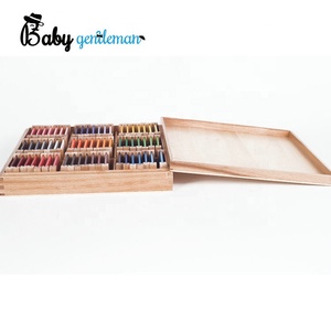 Set di Tavolette Colorate in Legno Montessori, Ausilio Didattico per il Riconoscimento dei Colori per Bambini con Scatola di Conservazione Z12074F - Product Image 4
