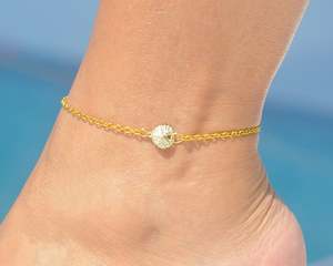 Vòng Chân Bãi Biển Mạ Vàng 24K, Vỏ Cowrie, Rùa, Dứa, Cá Ngựa, Sao Biển, Vòng Tay Mắt Cá Chân Cây Cọ - Product Image 3