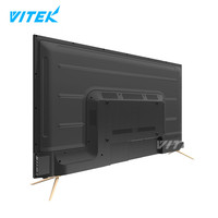 Téléviseur Intelligent UHD Grand Écran 50 55 65 Pouces 4K, Téléviseur LED avec Boîtier Doré, Téléviseurs de Classe A Guangzhou