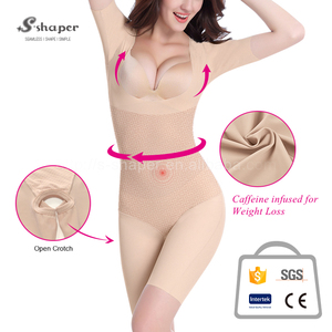 Body Moldeador S-SHAPER para Chicas, Corsé Delgado de Cuerpo Completo con Manga Corta, Transpirable, Talla Grande, Diseño Sexy con Infusión de Cafeína - Product Image 2