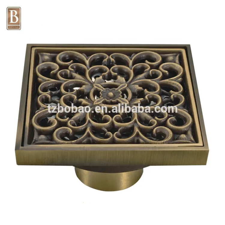 bathroom accessories square brass kitchen or bathroom drain The balcony drainage