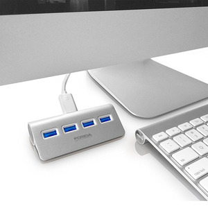 อลูมิเนียมอัลลอยด์ USB 3.0ฮับ<span class=keywords><strong>4</strong></span>พอร์ตพร้อมแผ่นกันลื่น - Product Image 2