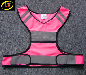 سترة جري وردية عالية الوضوح مع جيب مخصصة - Product Image 2