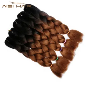 Aisi 머리 가장 인기있는 도매 가격 저렴한 합성 꼬기 머리 확장 점보 꼬기 머리 확장