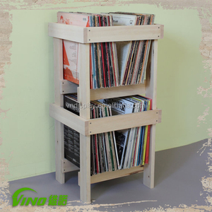 ลังเก็บแผ่นซีดีและบันทึกไวนิลไม้เนื้อแข็งมีแรงดึงสกรูและโหลดชั้นน้ำหนักทดสอบผู้ถือบันทึก WT237 Vino - Product Image 1