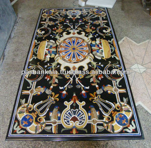Grand Marble Stone Inlay Dining Table Top Exclusive - Product Image 1