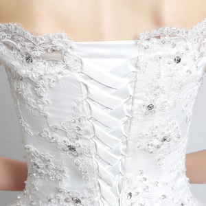 Caldo di Stile Della Corea Avorio Bianco/<span class=keywords><strong>Rosso</strong></span> Plus Size Abito Abito Da Ballo Senza Spalline Abito Da <span class=keywords><strong>Sposa</strong></span> per <span class=keywords><strong>la</strong></span> <span class=keywords><strong>Sposa</strong></span> - Product Image 5