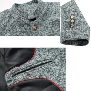 In M-6XL di serie taglie forti giacca invernale <span class=keywords><strong>uomo</strong></span> <span class=keywords><strong>Slim</strong></span> Fit <span class=keywords><strong>Blazer</strong></span> Casual abito da <span class=keywords><strong>uomo</strong></span> spesso collo alto e caldo bottone singolo EA056 - Product Image 5
