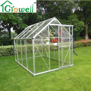 De policarbonato sólido caminar en efecto invernadero vegetales casa marco de aluminio Jardín de la casa - Product Image 2