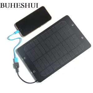 BUHESHUI 6 W 6v 太阳能充电器单晶硅 PET 太阳能电池板小型太阳能电池自行车共享太阳能电池板充电器