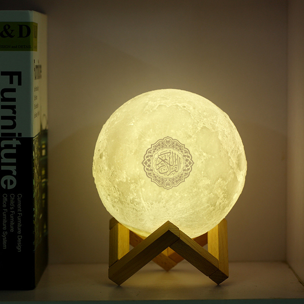 Azan Koran портативный светодиодный светильник сенсорный арабский Нидерланды голландский стол сенсорный лунный Коран лампа динамик