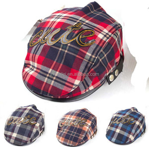 Bébé Enfants Enfants Garçons Soleil Beau Vérifier Cabbie Golf Pageboy Béret - Product Image 4