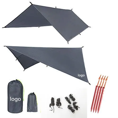 WOQI Azamzon Hot Sales Lightweight Hammock Rain Fly Tent Tarp Waterproof Rain Cover Rain Flyのハンモック