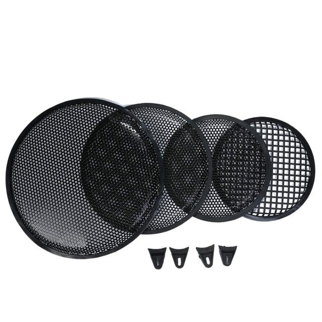 4 Inch to 15 Inch Black Round Metal Mesh Car Stereo Speaker Subwoofer Cover Grill