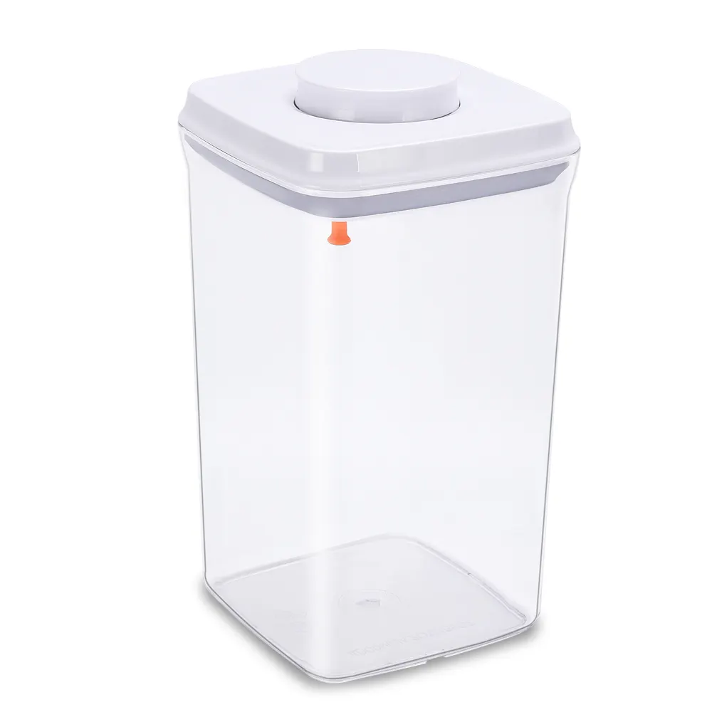 Лидер продаж Amazon, 4 л, герметичный пластиковый контейнер для хранения зерен, кухни, большого объема, Квадратный Контейнер для хранения риса
