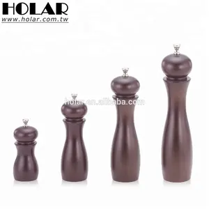 [Holar] Taiwan Made Classic Style Brown Color Manual Wood Salt and Peppermill