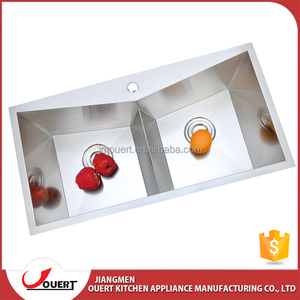 OEM accetta di qualità garantita doppia ciotola in <span class=keywords><strong>acciaio</strong></span> inox 304 fantasia lavelli da <span class=keywords><strong>bagno</strong></span> - Product Image 4