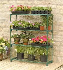 Scaffalatura a 4 Ripiani in Acciaio per Serra, Unità di Stoccaggio e Organizzazione - Product Image 1