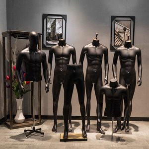 XINJI di Modo Nero Opaco Hedless Maniquines Corpo Pieno di Modelli di Visualizzazione della Finestra Uomo Mannequin Vestiti Manichini Maschili Per Gli Uomini - Product Image 1