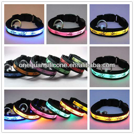 горячий продавать!! драгоценности животное воротник/люминесцентные животное воротник/свечение животного ошейник с дешевой цене.