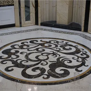 Turkey Feslikan Oscar Marble Tiles Beige Marble Flooring Design Thin Laminated Water-Jet Medallions Modern House Decoration