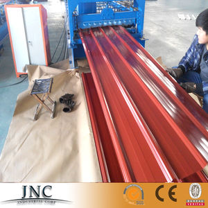 2014 de alta qualidade ondulado revestido red zinco de aço folha de telhado preço - Product Image 2