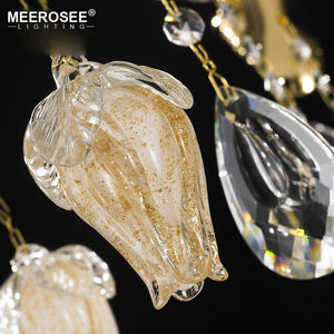 MEEROSEE – applique murale en alliage de Zinc de couleur laiton, en cristal, support en verre de <span class=keywords><strong>Fruit</strong></span> de <span class=keywords><strong>Dragon</strong></span> pour salon, allée, couloir MD85419 - Product Image 3