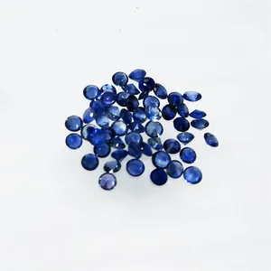 Round cut Natural Blue Thailand Sapphire Luxury Jewellery Manufacture Loose Gemstone