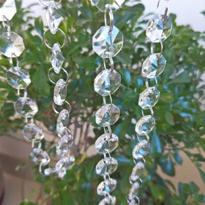 Honor of crystal 20m 14mm Octagon Beads Crystal Garland For Christmas Trees