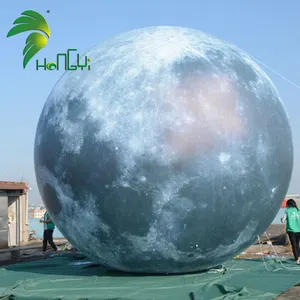 Giant 6m Diameter Promotional Decorate Inflatable Helium Planet Moon Globe Ball