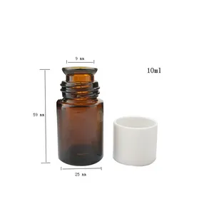 30Ml 1Oz Bruine Glazen Fles Met Bell Mond Voor Essentiële Olie Parfum Verpakking