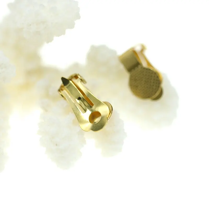 Jewelry Making Non Pierced Metal Ear Clip Accessories Golden Frog Shape Earring Parts