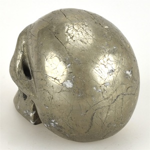 Nhà sản xuất quà tặng giáng sinh 5.2 "Pyrite khắc pha lê Skull - Product Image 4