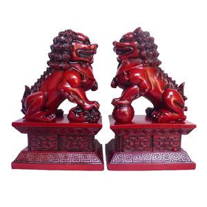 Fabulous Hong Tze Collection Chinese Fu Dog Resin <strong>Statue</strong> Large Size <strong>Hand</strong>-painted Art Collectible - Product Image 2
