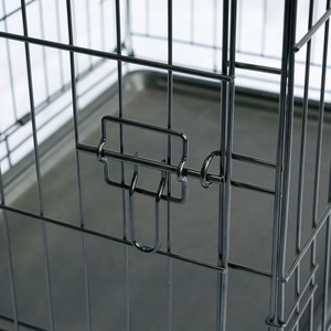 Barato al por mayor plegable de acero inoxidable <span class=keywords><strong>grande</strong></span> <span class=keywords><strong>perro</strong></span> <span class=keywords><strong>casa</strong></span> con puerta doble - Product Image 6