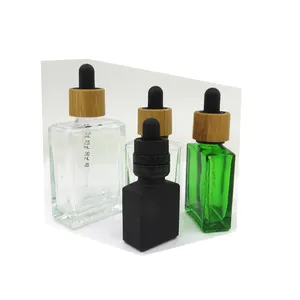 15Ml 30Ml Vierkante Koken Rook Olie Kindveilige Dop Glas Kindveilige Druppelflesje