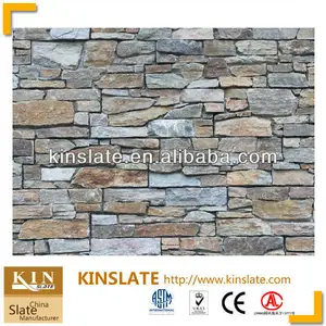 Panel Lapisan Kuarsa Batu Alam Pedesaan, Dekorasi Dinding Batu Budaya