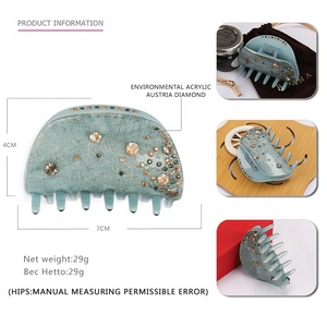 Pinzas de acrílico para el pelo de estilo coreano para niña, accesorios para el cabello para niña, pinzas adornadas con diamantes de imitación grandes - Product Image 2