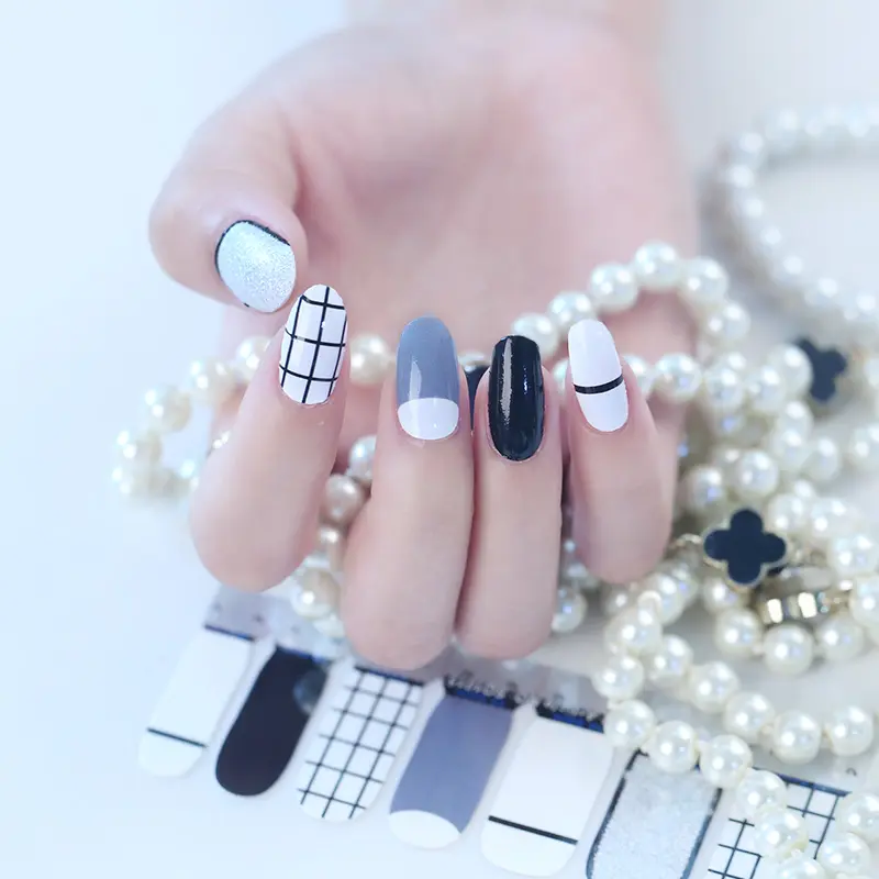 14 nagel patch aufkleber Enamels Stickers Decoration Nails Manicure