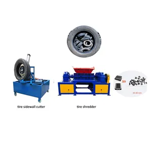 china waste tire recycling machine rubber tyre thread cutting machine