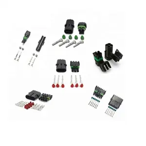 Kit de conectores para coche, Conectores eléctricos automotrices impermeables, con pin sellado de 6 vías, 1, 2 , 3, 4, 20 a 12 calibres