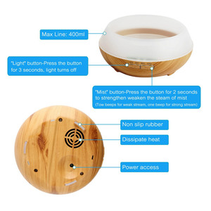 <span class=keywords><strong>Amazon</strong></span> nebulizador humidificador de aire difusor ultrasónico LED grano de madera aromaterapia al por mayor - Product Image 3