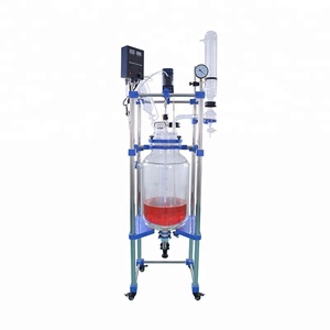 Sistema de reactor de vidrio con doble camisa de 50L CON MEZCLADOR agitador con camisa de laboratorio - Product Image 1
