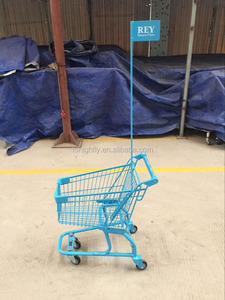MOQ 50 PCS 34L 아메리칸 스타일 키즈 쇼핑 카트 어린이 사이즈 키디 카트 미국 스타일 쇼핑 트롤리 - Product Image 2