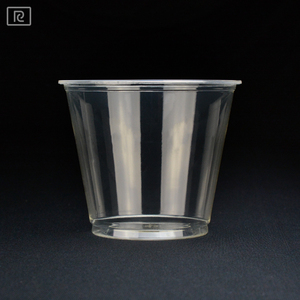 Taza transparente desechable de 10oz y 300ml, respetuosa con el medio ambiente, PLA, con superficie plana, embalaje impreso y logotipo personalizado - Product Image 1